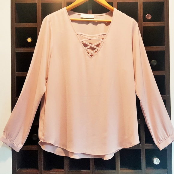 Veronica M Tops - Made in USA Veronica M. XL Dusty Rose Blouse